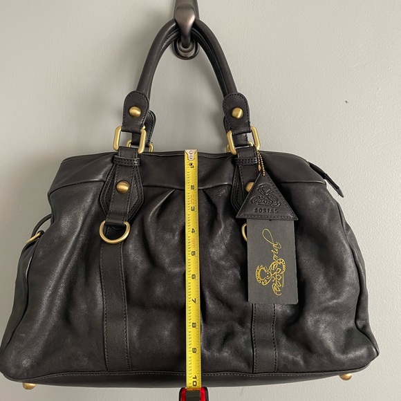 Sorial Leather Handbag w/ Detachable Shoulder Strap - Picture 9 of 16